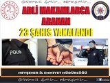 Nevşehir İl Emniyet Müdürlüğü - Bir Hafta İçerisinde Aranan Yirmi Üç Yakalanmıştır.