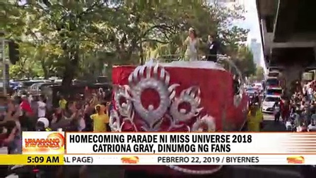 UKG: Homecoming parade ni Catriona Gray, Dinumog ng fans