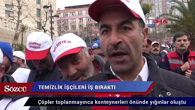 Avcılar’da temizlik işçileri iş bıraktı
