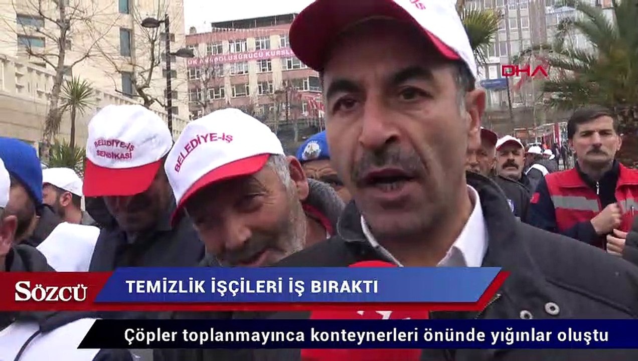 Avcılar’da temizlik işçileri iş bıraktı