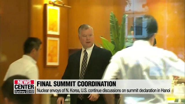 Nuclear envoys of N. Korea, U.S. continue discussions on summit declaration in Hanoi