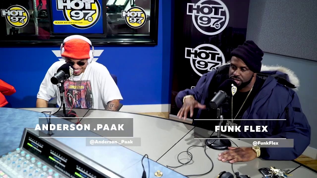 Anderson .Paak "Uproar" Freestyle @ Hot 97 "In Flex We Trust" with Funkmaster Flex, 02-22-2019