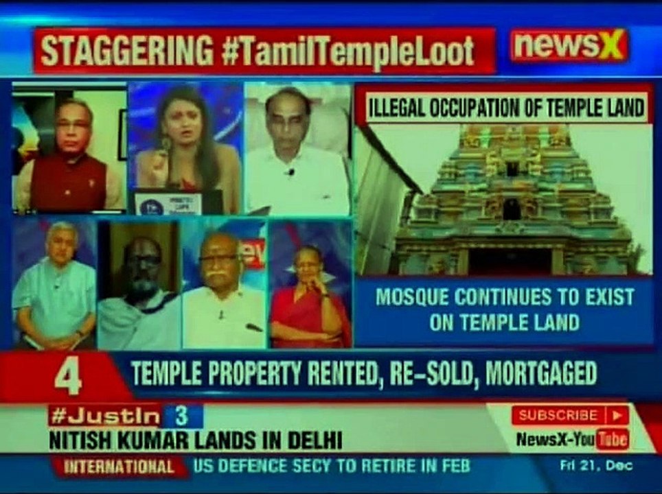 Mosque Built over resold hindu temples land, Watch debate on Tamil Nadu Temple loot