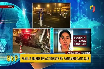 Download Video: San Bartolo: tres muertos tras aparatoso choque de autos en la Panamericana Sur