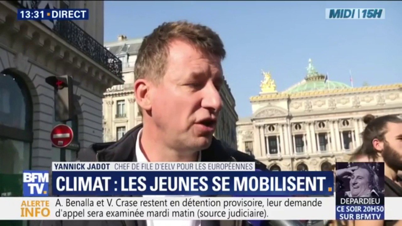 Marche pour le climat: Jadot demande que la société exige "plus de courage" des dirigeants