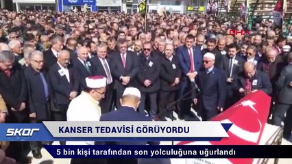 Eski Bakan Fikret Ünlü’yü son yolculuğuna 5 bin kişi uğurladı