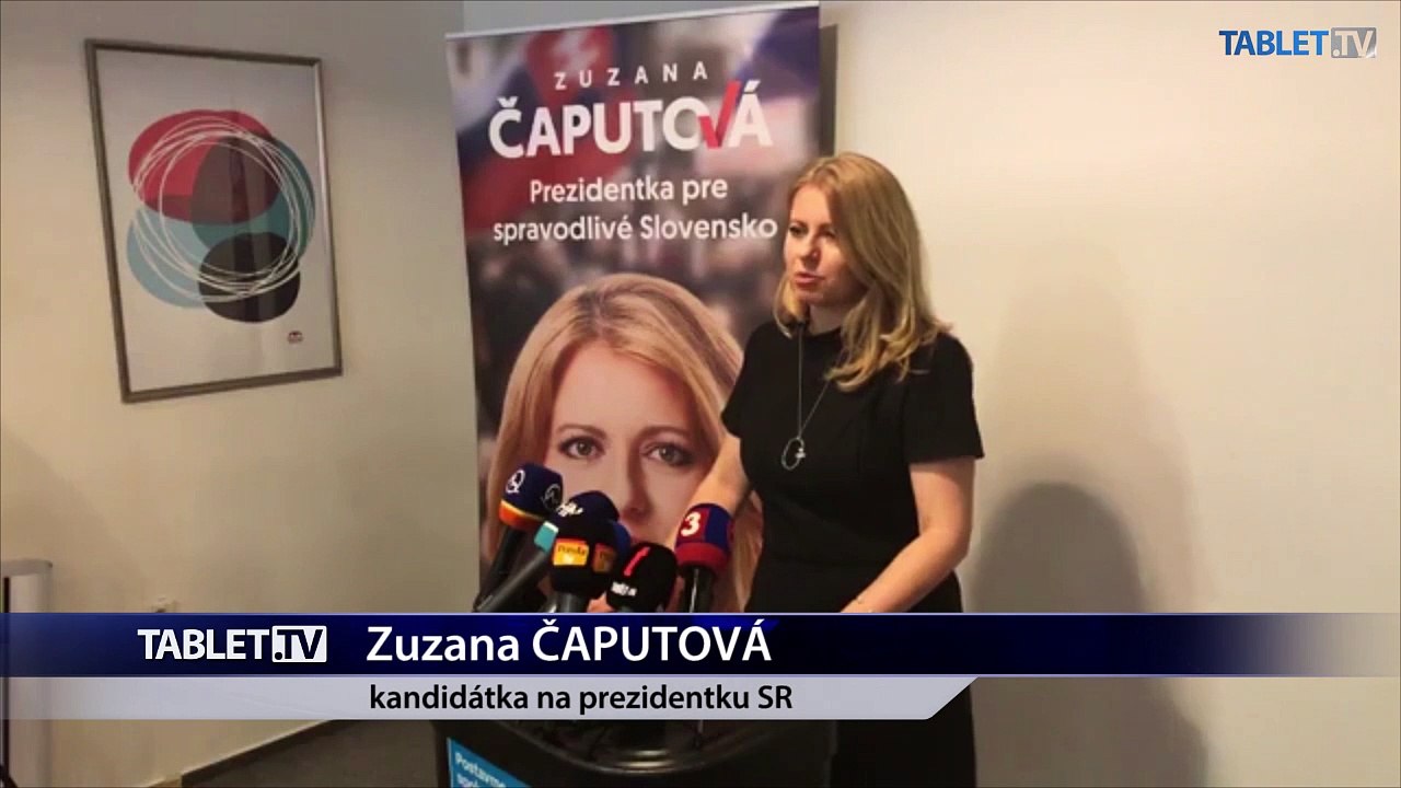 ZÁZNAM: TK kandidátky na post prezidenta SR Zuzany Čaputovej