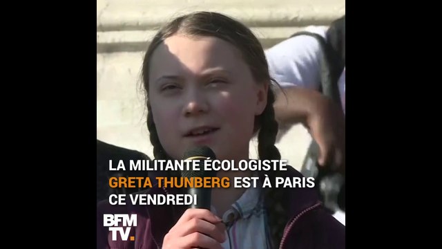 J’aimerais que les adultes prennent leurs responsabilités. La jeune militante Greta Thunberg se mobilise pour le climat aux côtés d’étudiants à Paris