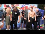 TOMMY COYLE v DERRY MATHEWS - OFFICIAL WEIGH IN @ QUEEN'S GARDEN (HULL) / THE HOMECOMING