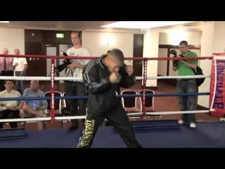 TYSON FURY & ASHLEY THEOPHANE MEDIA WORKOUT FOOTAGE FOR iFILM LONDON / THE BIG BRAWL.