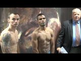 KEVIN MITCHELL v FELIX LORA OFFICIAL WEIGH-IN & HEAD-TO-HEAD / iFILM LONDON