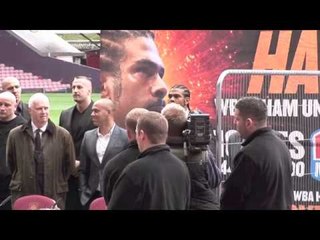 DAVID HAYE v DERECK CHISORA HEAD TO HEAD @ UPTON PARK (EXCLUSIVE) FOR iFILM LONDON.