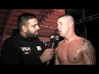 TRAVIS DICKENSON POST FIGHT INTERVIEW FOR iFILM LONDON / DICKINSON v