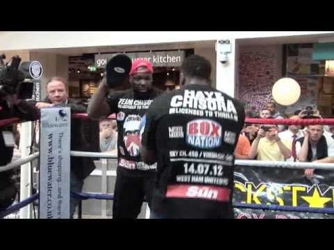 DERECK CHISORA PUBLIC WORKOUT @ BLUEWATER SHOPPING CENTRE / iFILM LONDON