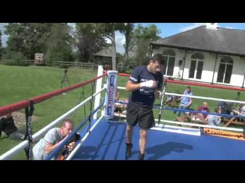 CARL FROCH OPEN WORKOUT AT MATCHROOM BOXING MEDIA DAY 2012 / iFILM LONDON
