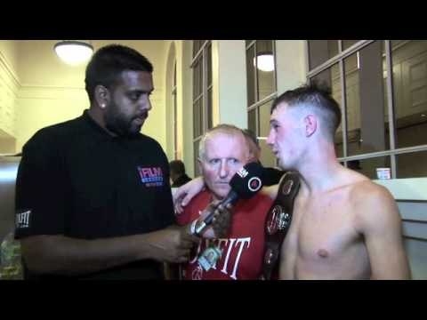 DANNY CASSIUS CONNOR POST FIGHT- INTERVIEW / CONNOR v EVANGELOU (POOR SOUND)