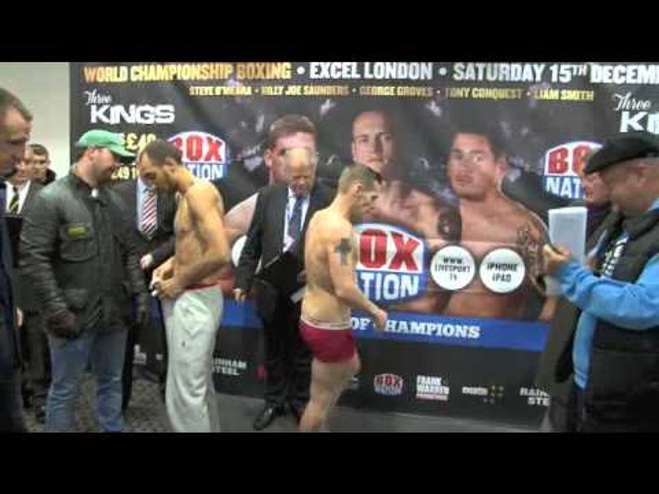 BRADLEY SKEETE v CHAS SYMONDS IN HEATED WEIGH-IN  / iFILM LONDON