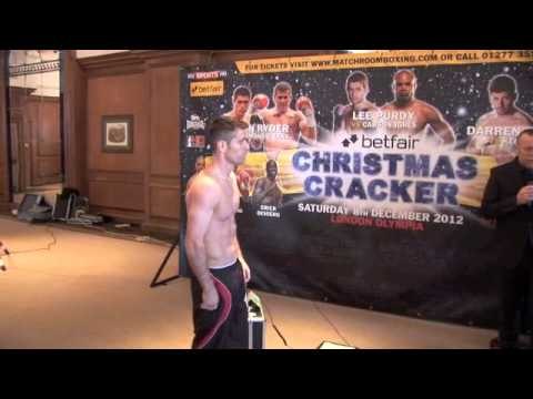 JOHN RYDER v EAMONN O'KANE - OFFICIAL WEIGH-IN / CHRISTMAS CRACKER SHOW / iFILM LONDON