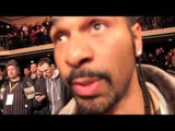DAVID HAYE REACTS TO AUDLEY HARRISON PRIZEFIGHTER WIN & DAVID PRICE DEFEAT / iFILM LONDON