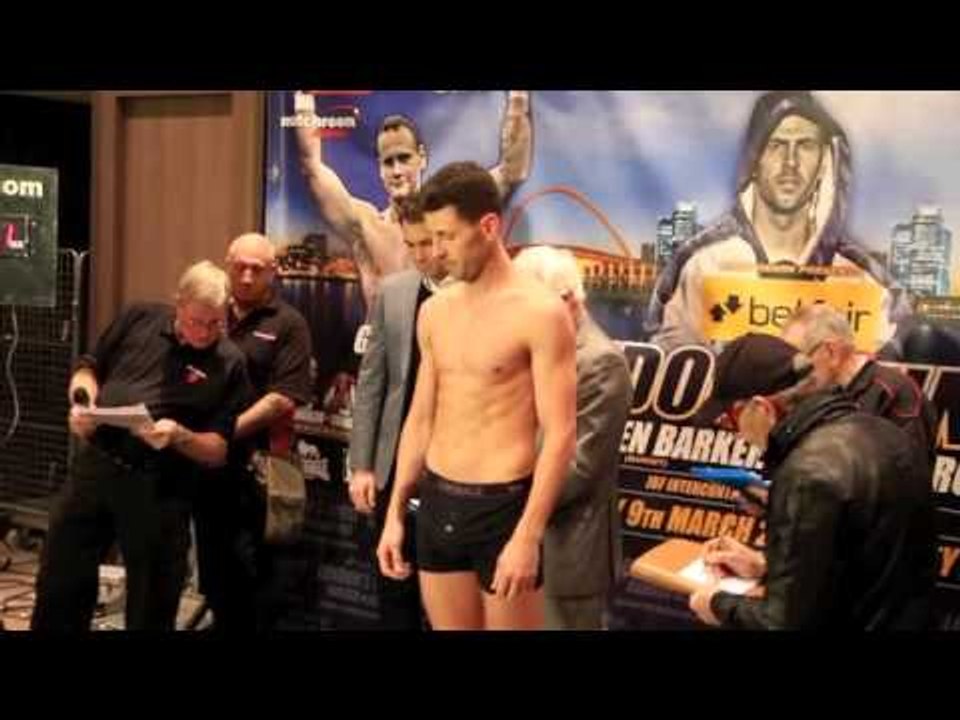 DARREN BARKER v SIMONE ROTOLO - OFFICIAL WEIGH-IN / LONDON'S FINEST (WEMBLEY) / iFILM LONDON