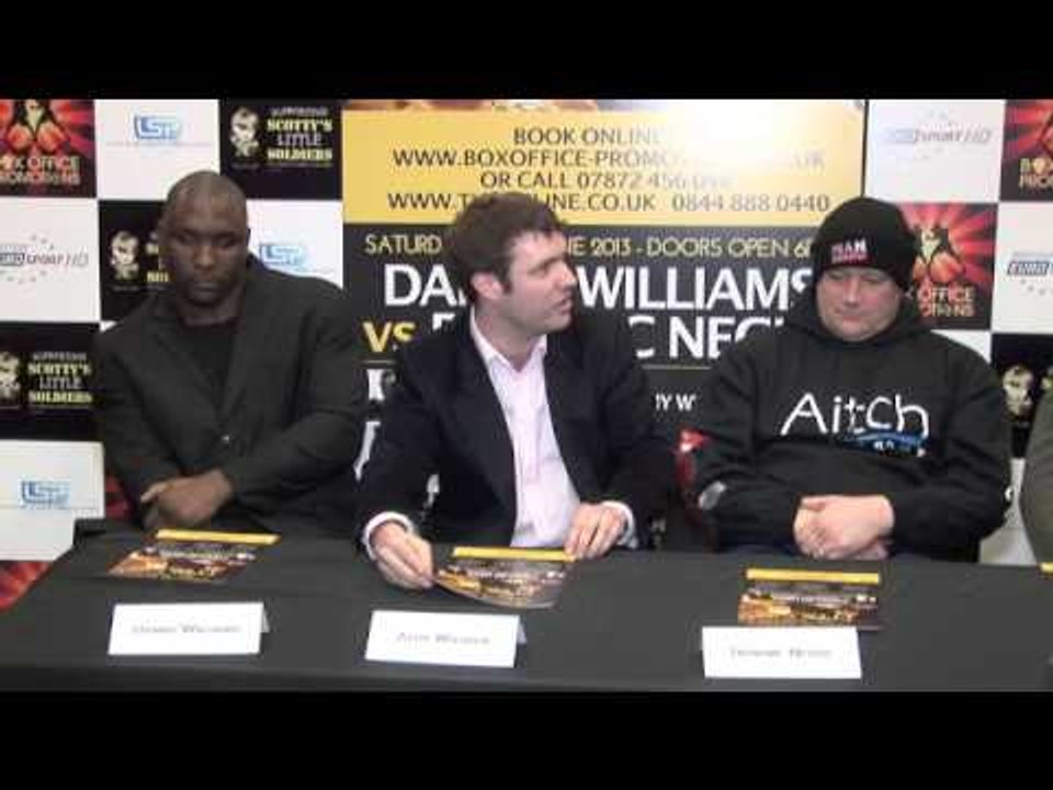 DANNY WILLIAMS v DOMINIC NEGUS - FULL PRESS CONFERENCE / CLASH OF THE TITANS / iFILM LONDON