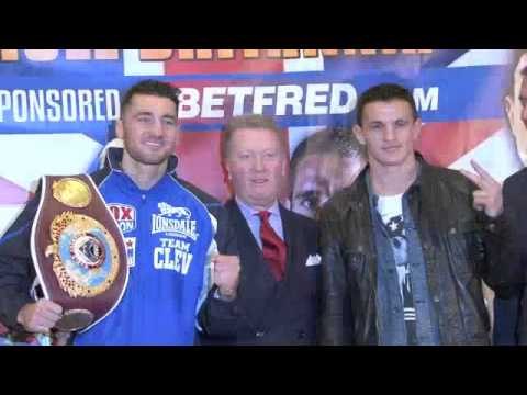NATHAN CLEVERLY v ROBIN KRASNIQI - HEAD TO HEAD @ FINAL PRESS CONFERENCE / RULE BRITANNIA