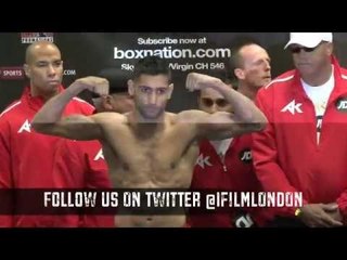 AMIR KHAN v JULIO DIAZ - OFFICIAL WEIGH IN / THE RETURN OF THE KING / iFILM LONDON