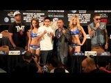 LEO SANTA CRUZ v ALEXANDER MUNOZ FACE OFF @ FINAL PRESS CONFERENCE / MAYWEATHER v GUERRERO