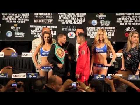 DANIEL PONCE DE LEON v ABNER MARES FACE OFF @ FINAL PRESS CONFERENCE / MAYWEATHER v GUERRERO