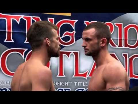 DAVID BROPHY v GARY BOULDEN - OFFICIAL WEIGH IN / iFILM LONDON / FIGHTING PRIDE OF SCOTLAND