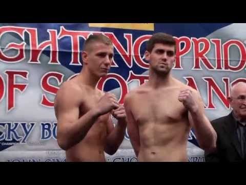 ROCKY FIELDING v MICHAL NIERODA - OFFICIAL WEIGH IN / iFILM LONDON / FIGHTING PRIDE OF SCOTLAND