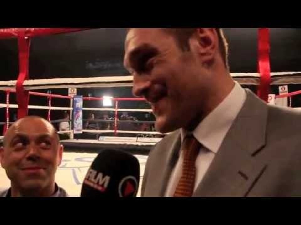 EXCLUSIVE!  TYSON FURY, ADAM BOOTH & MICK HENNESSY DISCUSSING HAYE v FURY / iFILM LONDON