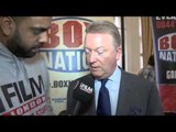 FRANK WARREN TALKS CHISORA v SCOTT, SIGNING OF FRAMPTON & BLASTS MITCHELL / iFILM LONDON