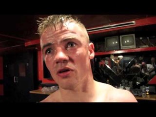 FRANKIE GAVIN POST-FIGHT INTERVIEW / GAVIN v VASSELL / @ LIVERPOOL OLYMPIA