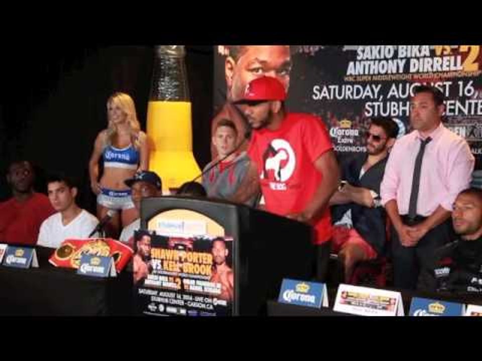 SAKIO BIKA & ANTHONY DIRRELL EXCHANGE VERBALS AT FINAL PRESS CONFERENCE / BIKA v DIRRELL 2