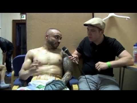 POST FIGHT INTERVIEW WITH WARREN FENN AT THE CAMDEN CENTRE/ HELLRAISER PROMOTIONS