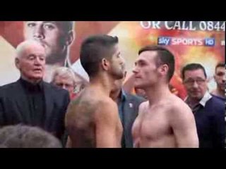 JON SLOWEY v ANGEL LORENTE - OFFICIAL WEIGH IN (GLASGOW) - 'BRAVEHEART'