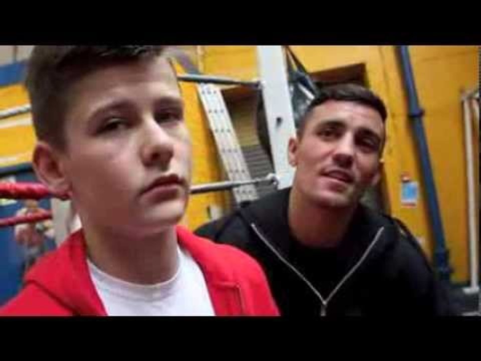 ANTONY & WILLIAM CROLLA TALK TO KUGAN CASSIUS AT GLOVES COMMUNITY GYM (BOLTON)