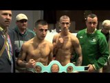DANIEL McSHANE v ZOLTAN McGRAX OFFICIAL WEIGH IN / CELTIC CLASH BELFAST