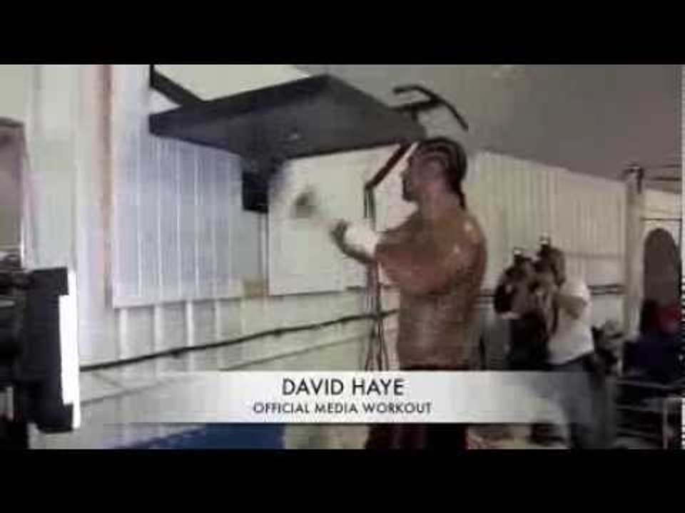 DAVID HAYE ON THE SPEED BALL & SKIPPING FOR THE CAMERA AHEAD OF HIS FIGHT WITH TYSON FURY