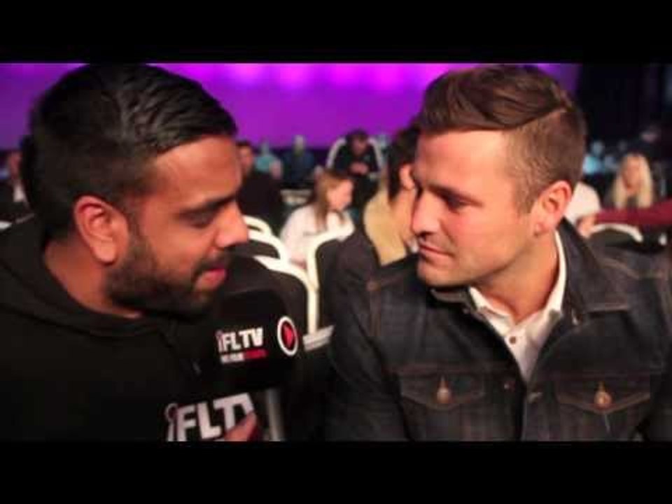 MARK WRIGHT TALKS TO KUGAN CASSIUS ABOUT JAMES DeGALE - INTERVIEW FOR iFL TV (AT GLOW)