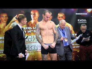 KEVIN MITCHELL v KARIM EL OUAZGHARI - OFFICIAL WEIGH IN FROM THE EXCEL / SEASON'S BEATINGS