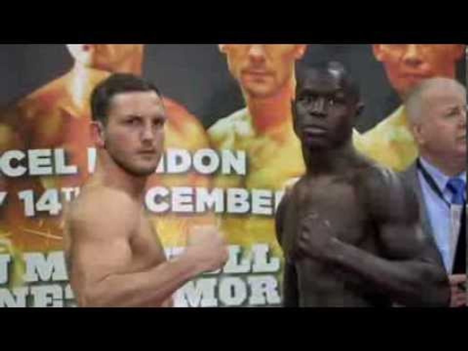 ERICK OCHIENG v DALE EVANS - OFFICIAL WEIGH IN FROM THE EXCEL / SEASONS' BEATINGS