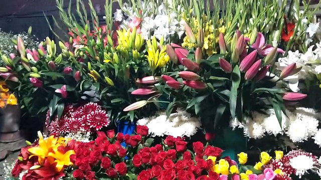 Happiness come from the flower market. Wonderful flowers!