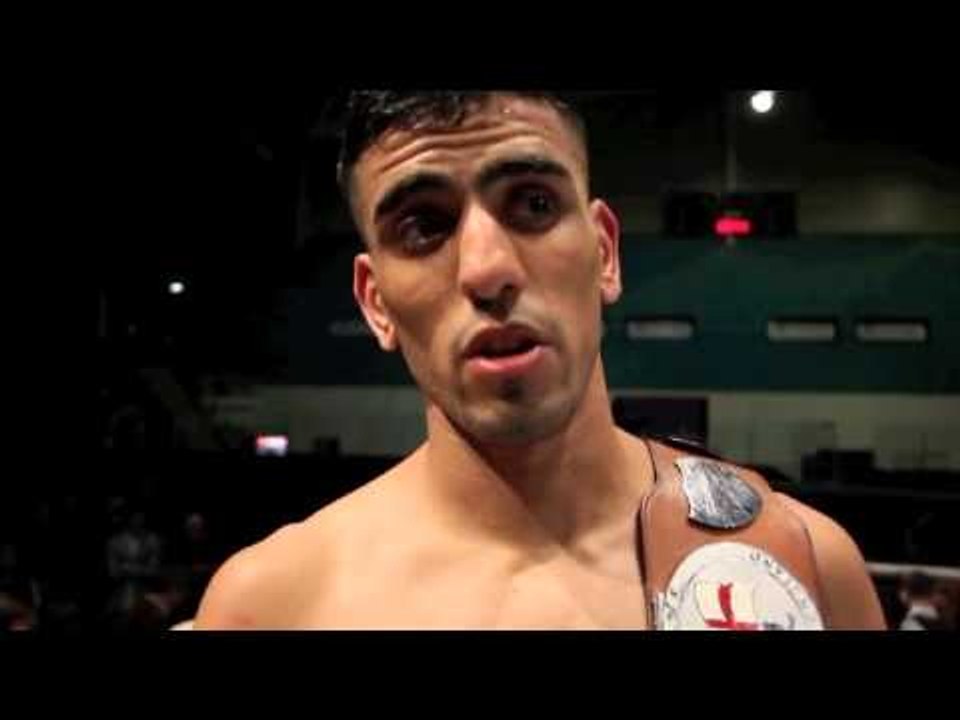 NAV MANSOURI RETAINS ENGLISH TITLE WITH 5TH ROUND KO OF MATTHEW MALLIN - POST FIGHT INTERVIEW