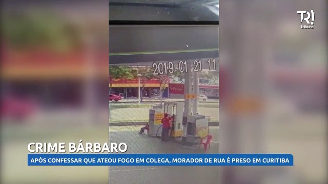 Após confessar que ateou fogo em colega, morador de rua é preso em Curitiba