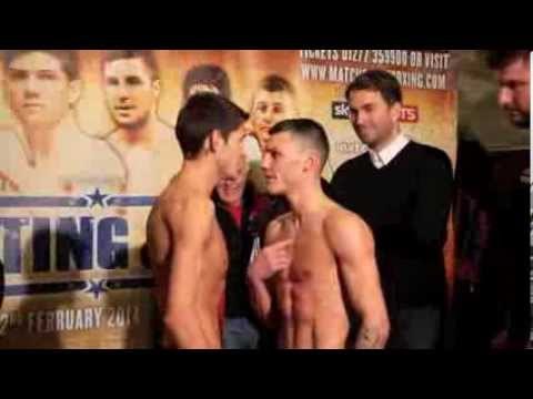 GAVIN McDONNELL v LEIGH WOOD - OFFICIAL WEIGH IN FOR VACANT BRITISH TITLE - FIGHTING PRIDE