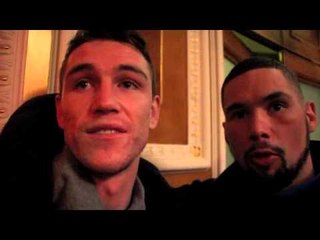 TONY BELLEW & CALLUM SMITH TALK TO KUGAN CASSIUS @ WEIGH IN FOR MERSEY BEAT SHOW
