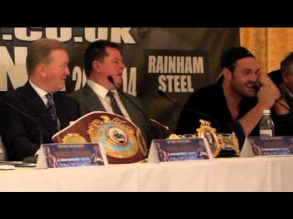 'DOES ANYONE WANT TO HEAR MY DREAM?' - TYSON FURY SINGS AT PRESS CONFERENCE / CHISORA v FURY II