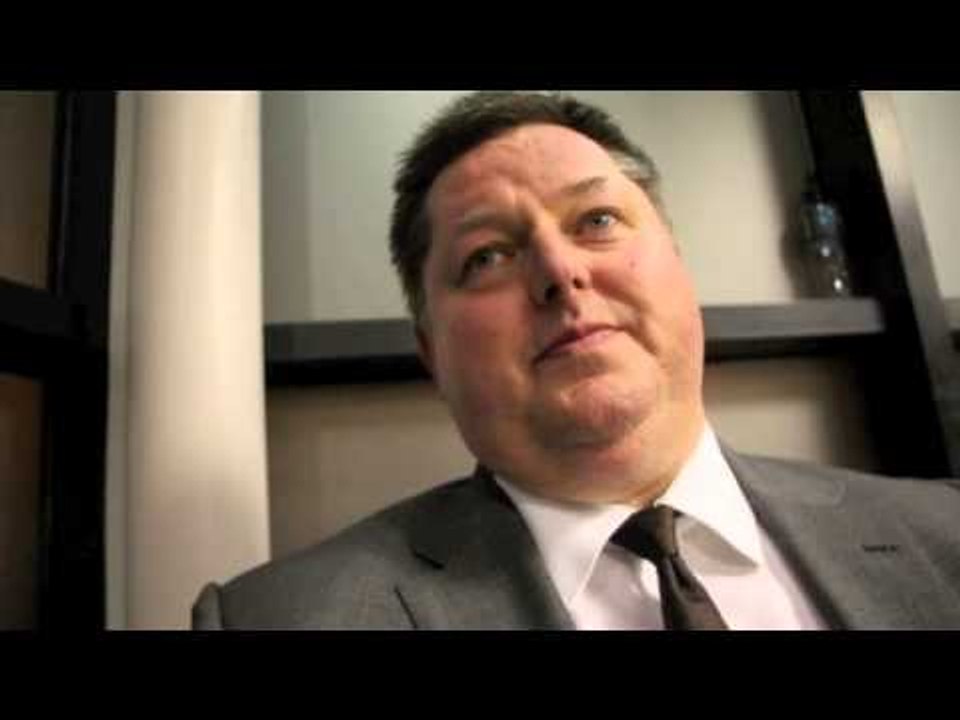 MICK HENNESSY REACTS TO KID GALAHAD'S EUROPEAN TITLE WIN OVER PRADO - POST FIGHT INTERVIEW